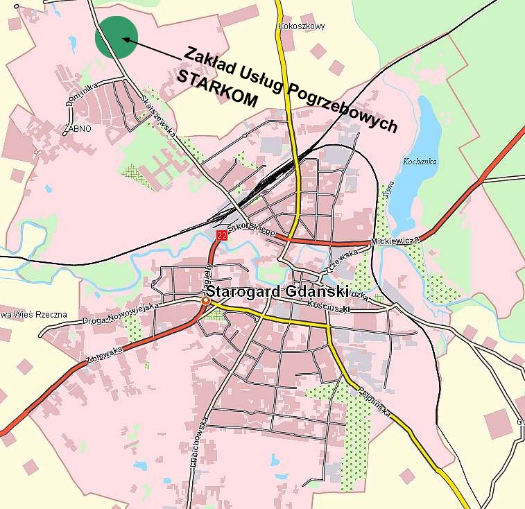 Mapa dojazdu